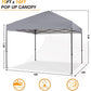10' x 10' Pop-Up Instant Canopy Tent Gray
