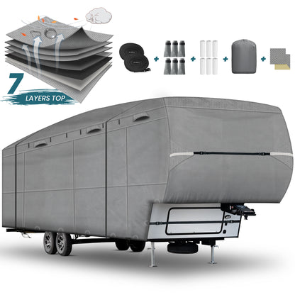 RV Covers | 5th Fifth Wheel Camper Covers 7 Layers Winter Waterproof