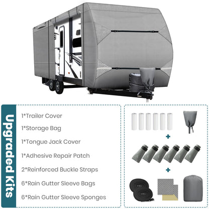 RV Covers | Travel Trailer Camper Covers 8 Layers Winter Waterproof