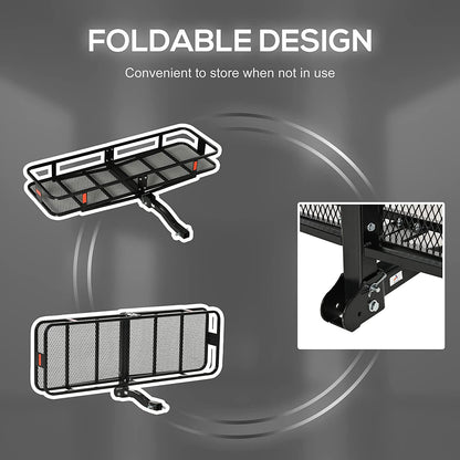 Folding Cargo Carrier Rack Hitch Mount Cargo Baskets